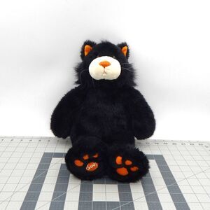 Build a Bear BABW Black Boo Cat Plush Glowing Eyes Sound Halloween Stuffed